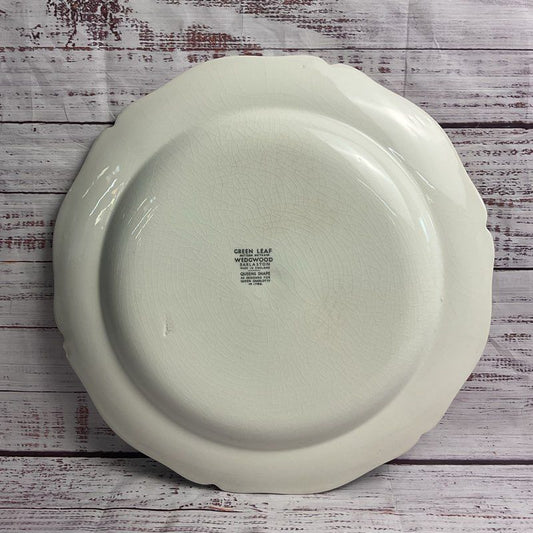 Wedgwood Green Leaf Tk436 Round 12" Chop Plate Platter
