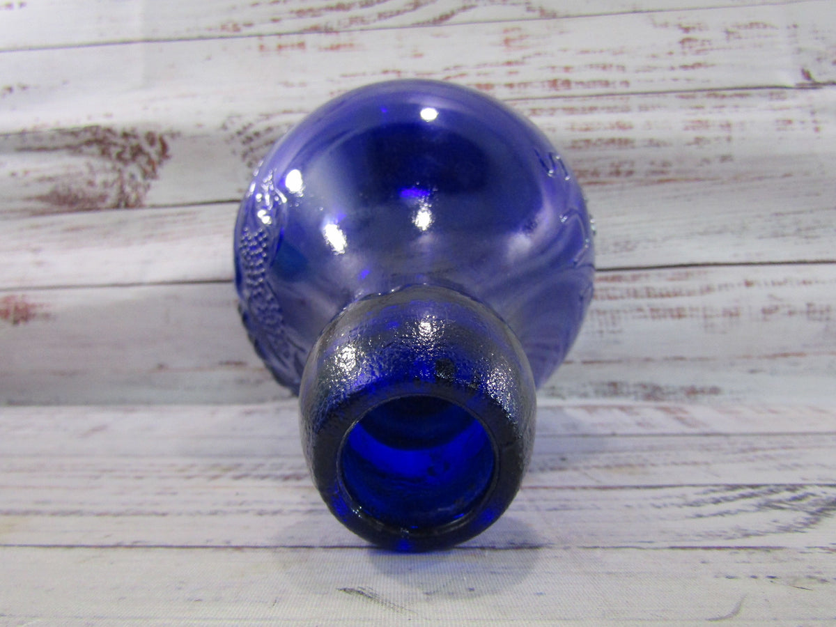 Vintage Jus de Fruit Casadis Milano Cobalt Blue Collectible Bottle