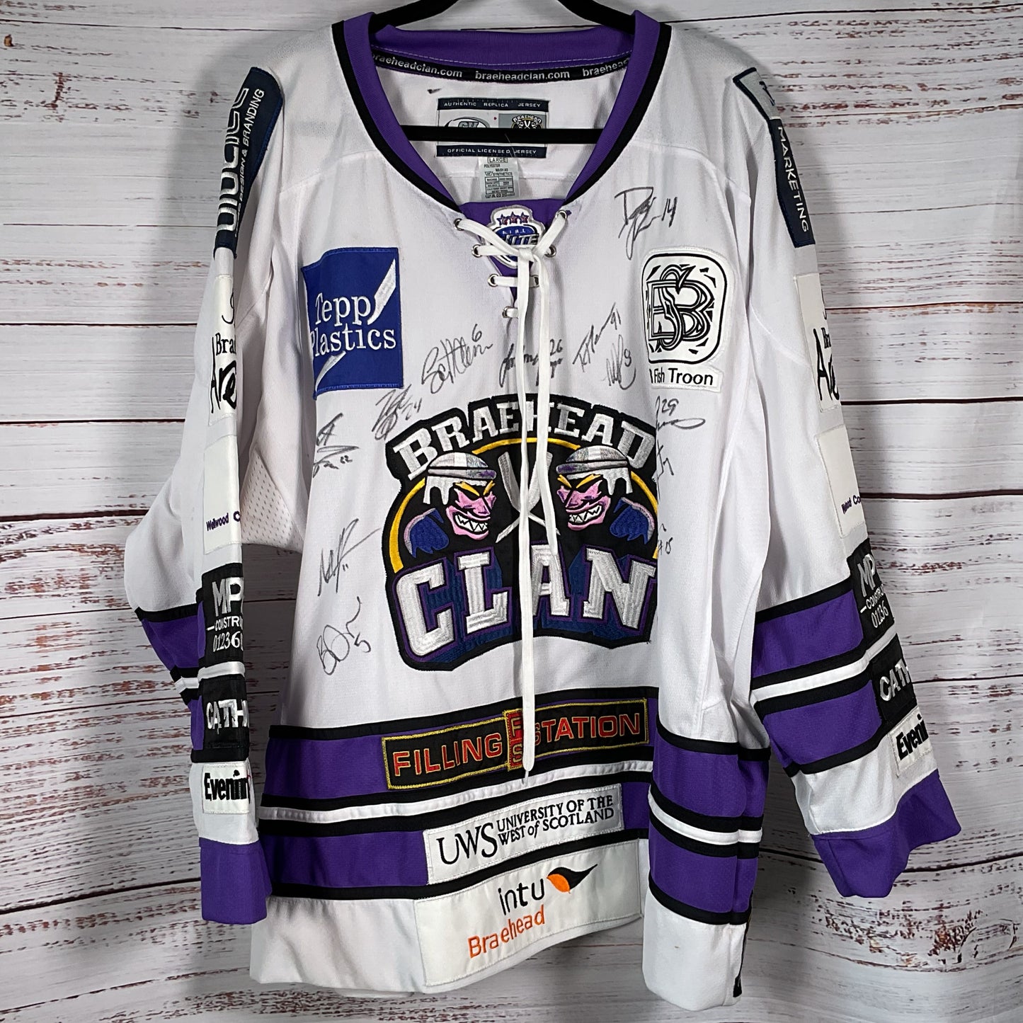 Signed???? Braehead Glasgow Clan Scotland United Kingdom Jersey- SZ L
