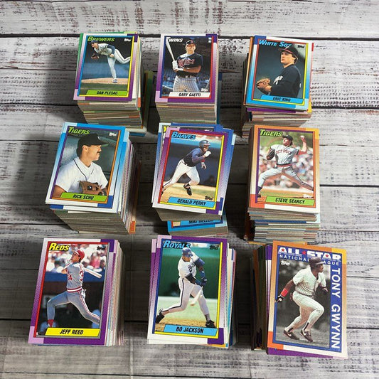 Lot Of 1500+ Vintage 1990 Topps Baseball Trading Cards