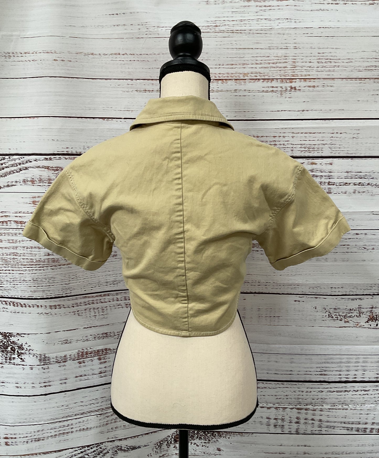 Cult Gaia Quinn Cropped Top Jessa Cargo Trousers Set Beige XS