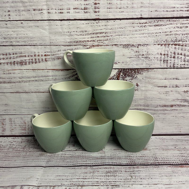 Wedgwood Etruria Barlaston 6 Pc. Wintergreen Ceramic Tea Cup Set