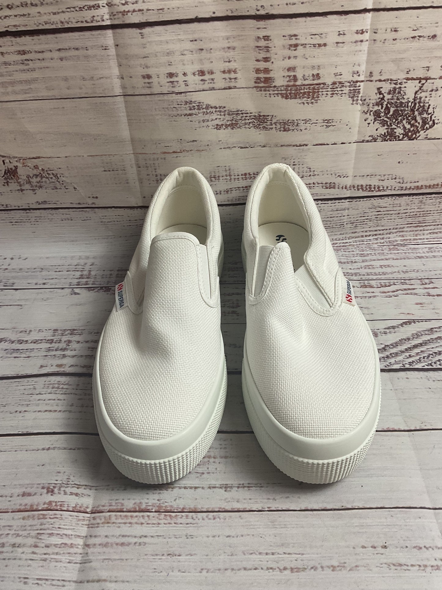 Superga 2740 Slipon White Platform Athletic Shoe Unisex Adults Size 39