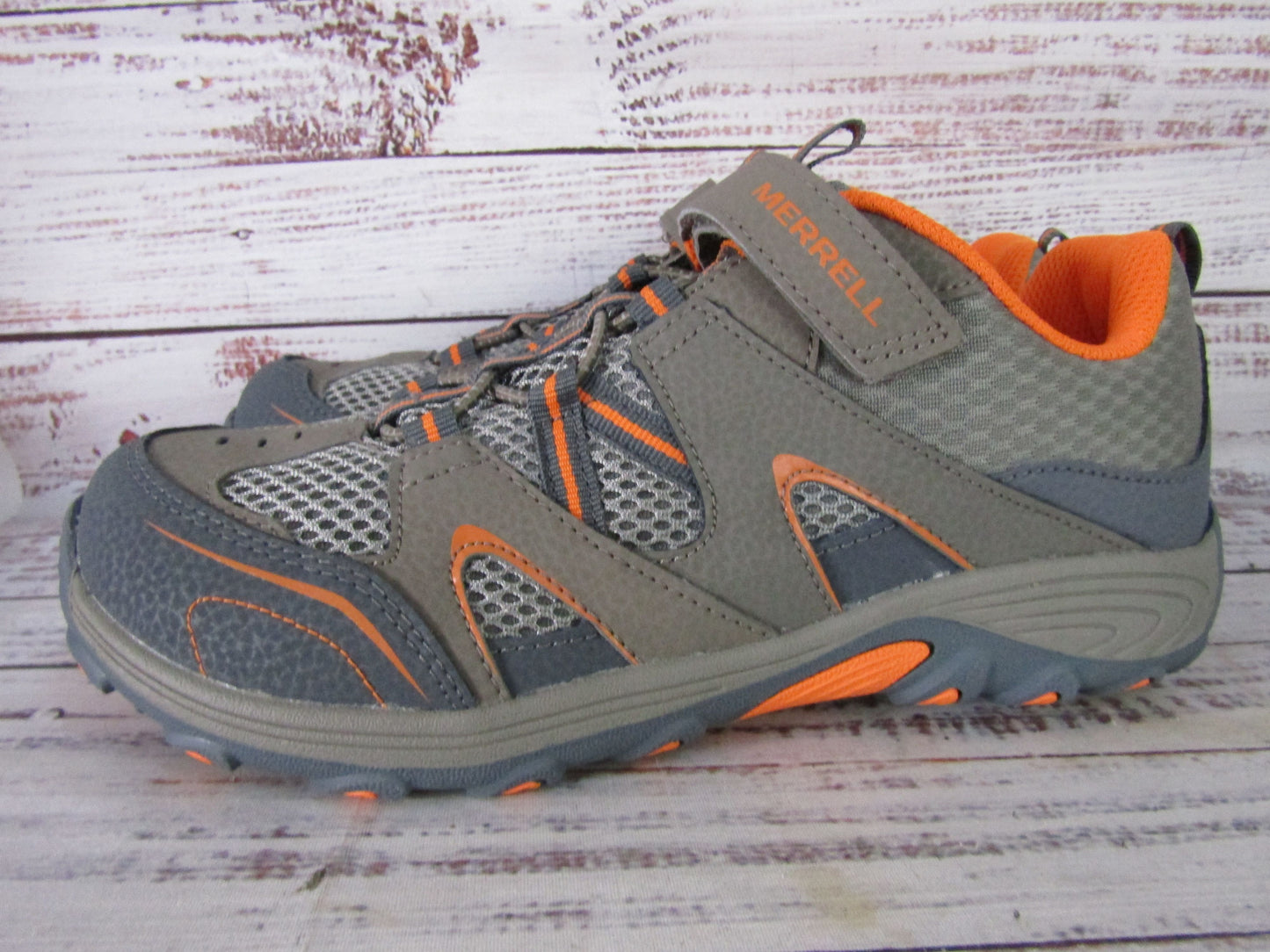 Merrell Trail Chaser Boy's Gunsmoke Gray Hiking Shoes Size 5