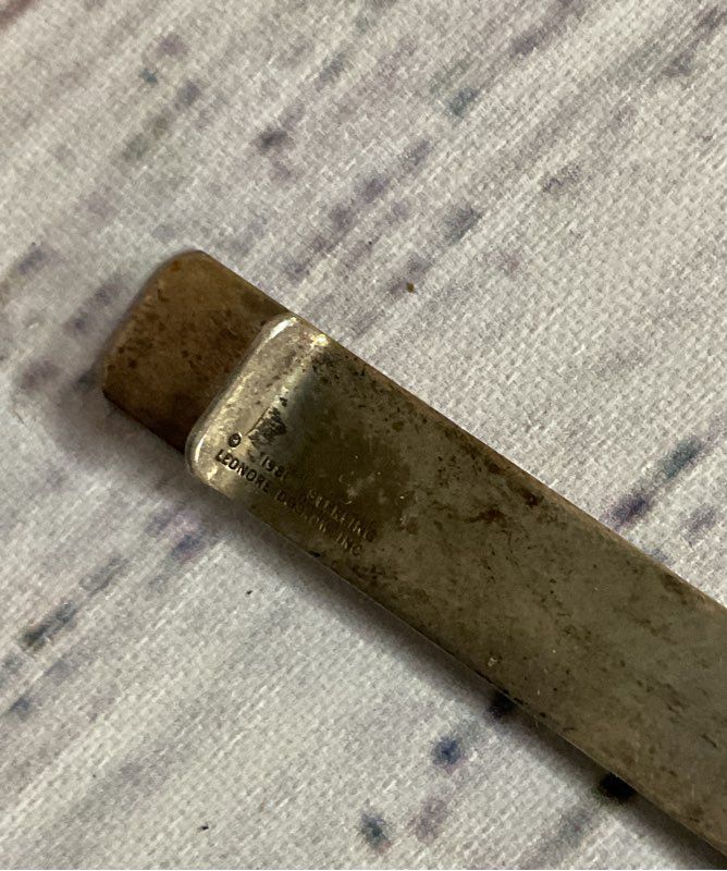 LEONORE DOSKOW 1981 Sterling Silver Money Clip 2"