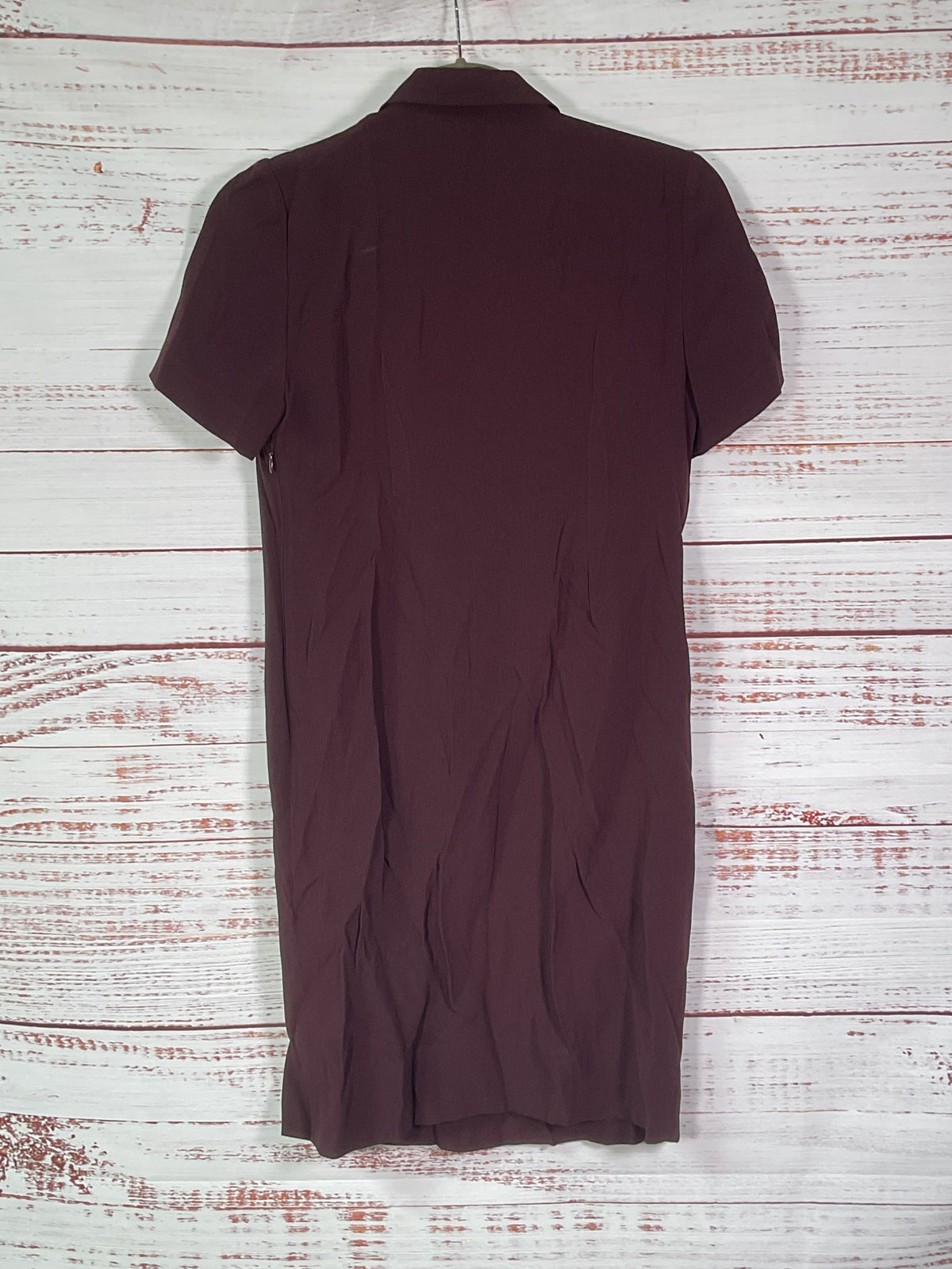 Victoria Beckham Burgundy Rectangle Shirt Dress - Size 4