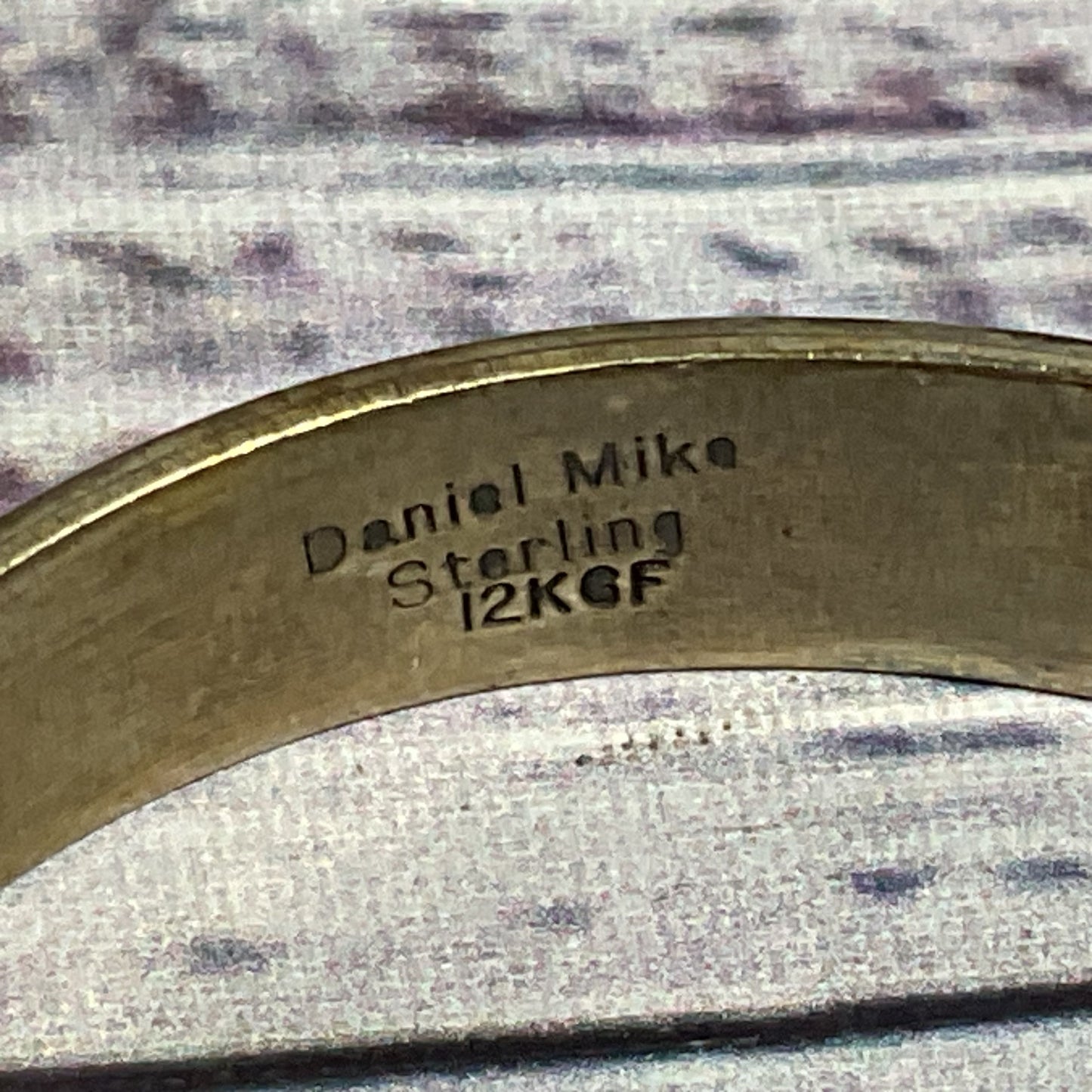 VTG. Native DANIEL MIKE Sterling & 12K Gold Filled Cuff 5.75" Bracelet- 20.17g