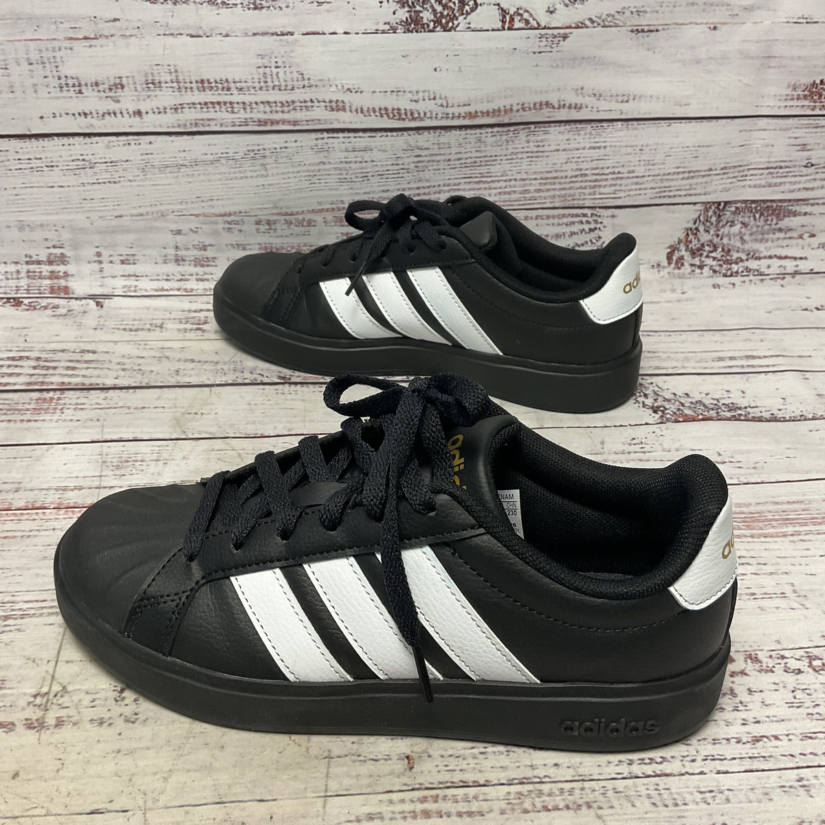 Adidas Streettalk Black White Sneaker Athletic Shoe Boys Big Kid Size 5