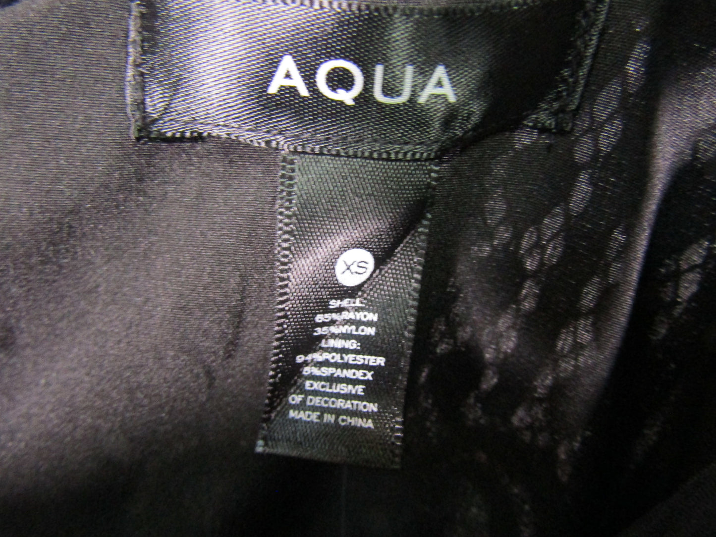 Aqua Women's Black Floral Lace Sleeveless Dress Size XS