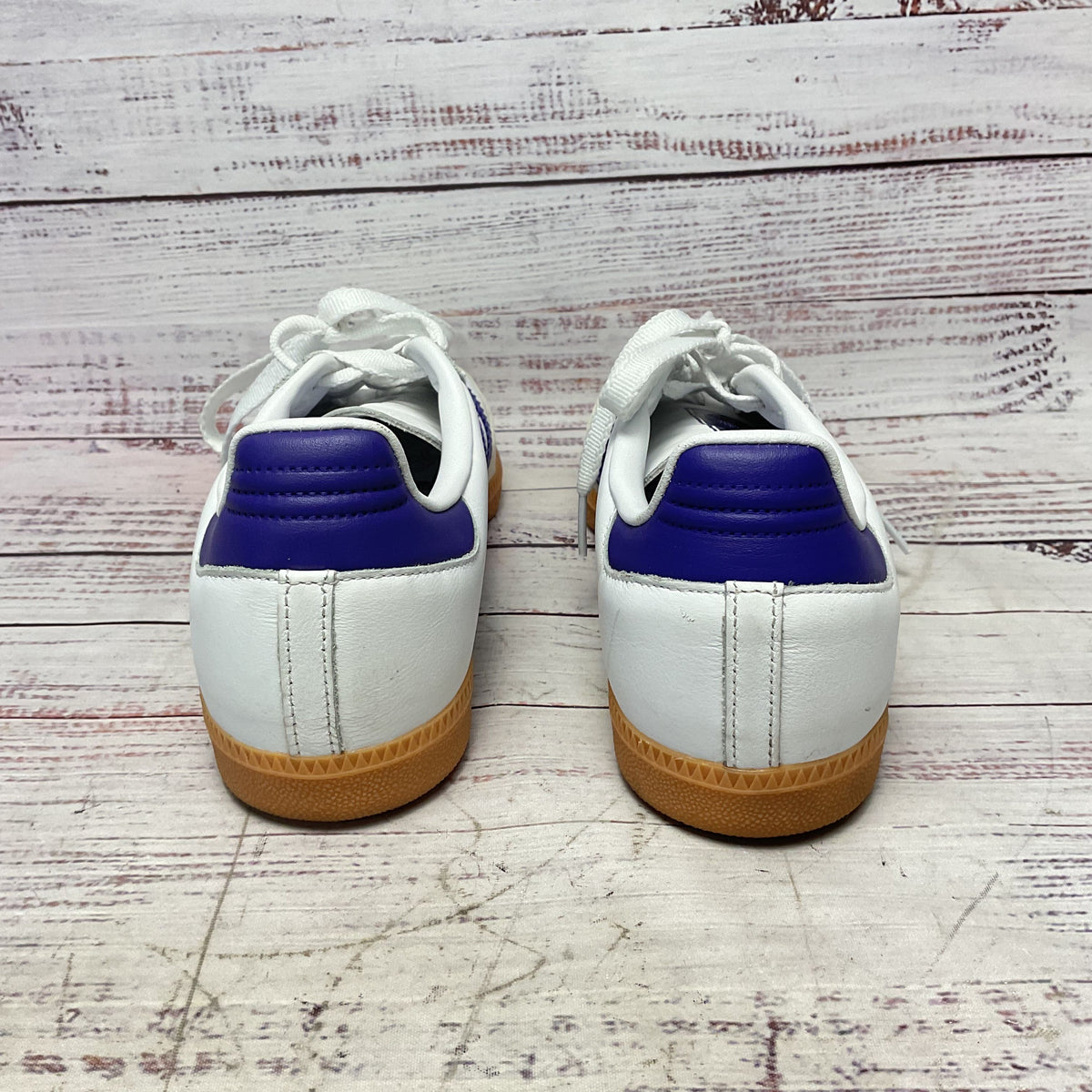 adidas Samba ADV White Purple Sneaker Shoe Women Size 8.5