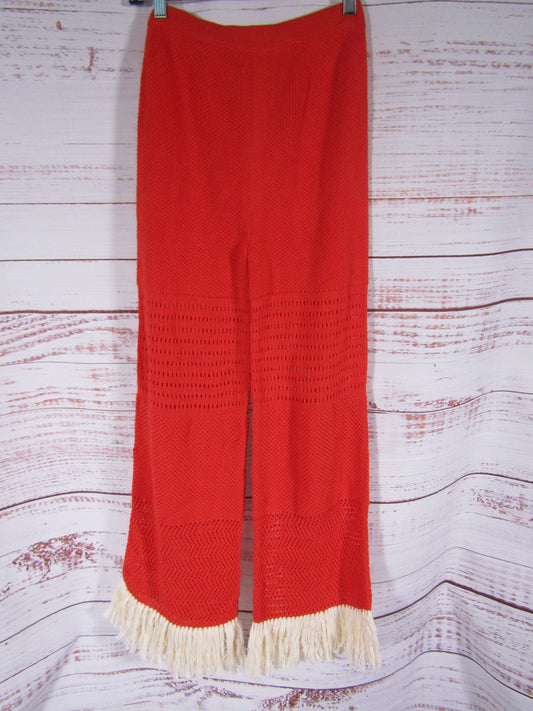 Escvdo Carisa Women's Tangerine Woven Flared Pants Size XS
