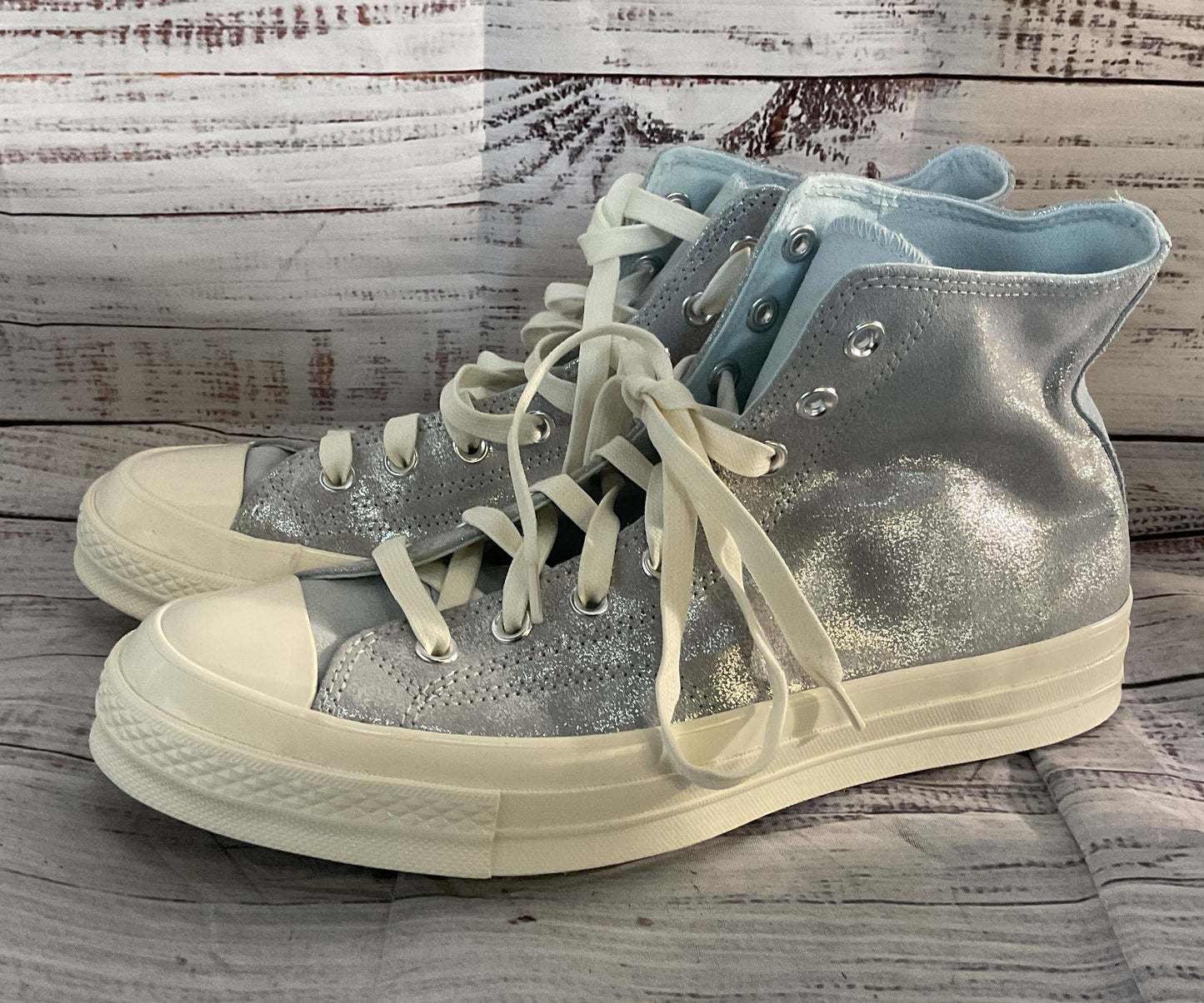 Converse Chuck Taylor All Star 70 Metallic High Top Sneaker Silver 9.5