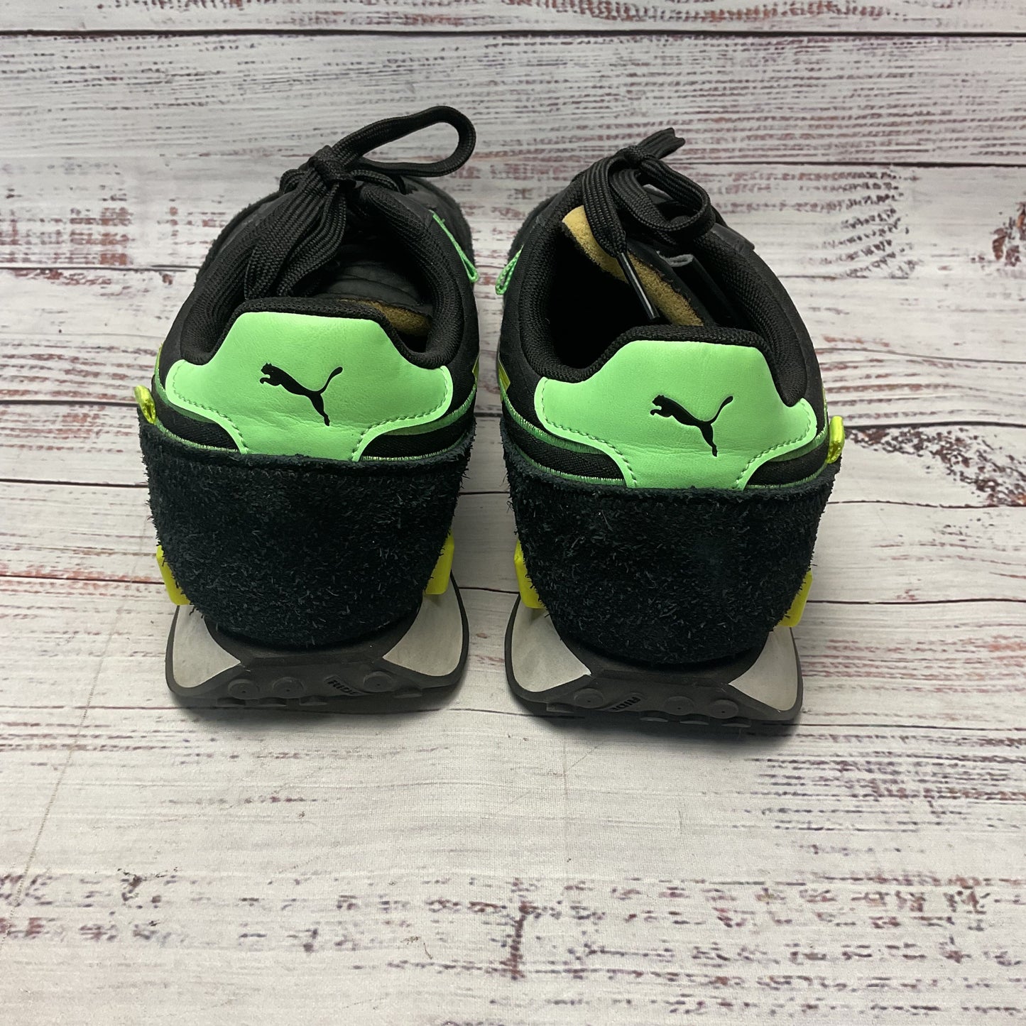 Puma Future Rider Twofold Black Yellow Athletic Sneakers Shoe Men Size 10.5