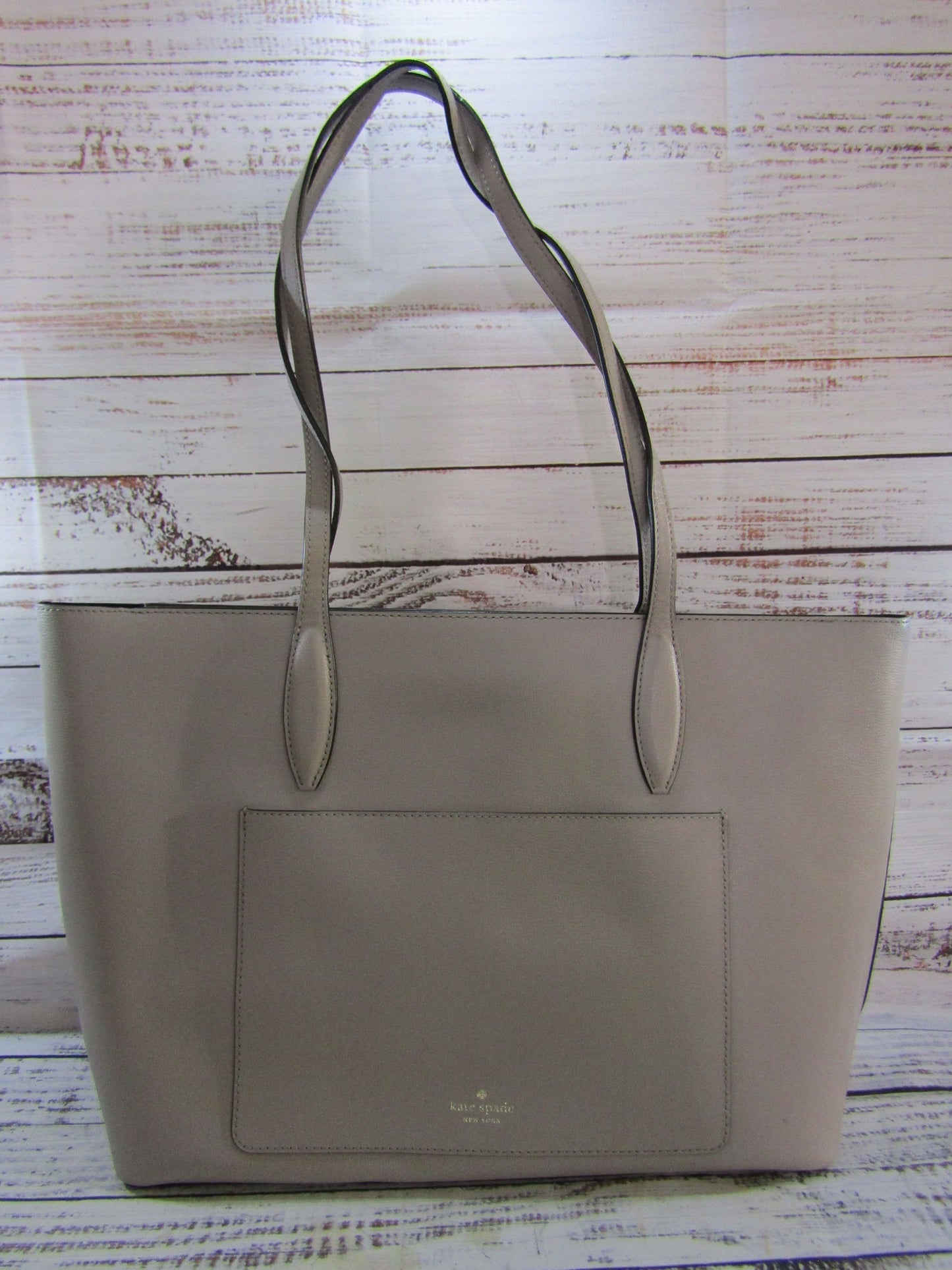Kate Spade Adele Women's Gray Leather Tote Shoulder Bag
