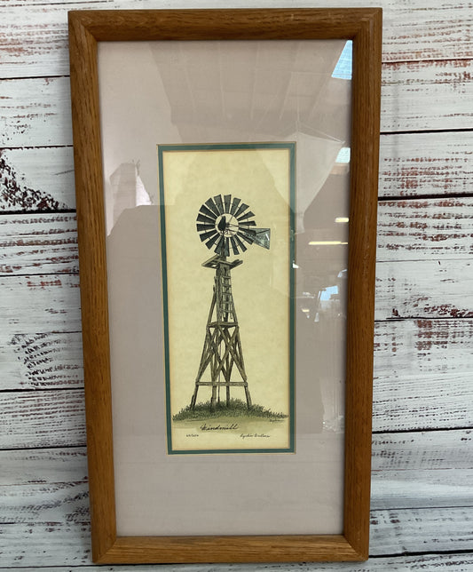 Dyckie Wallace Windmill Limited Edition Artist Signed Watercolor Print