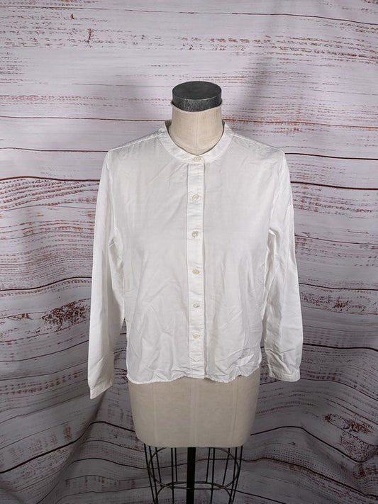 NEW Outerknown Women's White Button Up Blouse Size S Sample