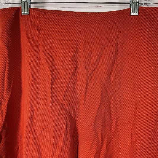 Loulou Studio Burnt Orange Twill Style High Rise Pants - Size M 30"x29"