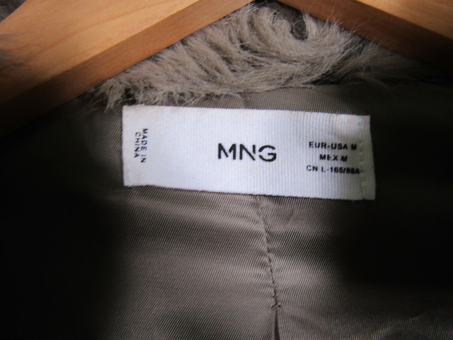 Mango Women's Gray Faux Fur Vest Jacket Size M