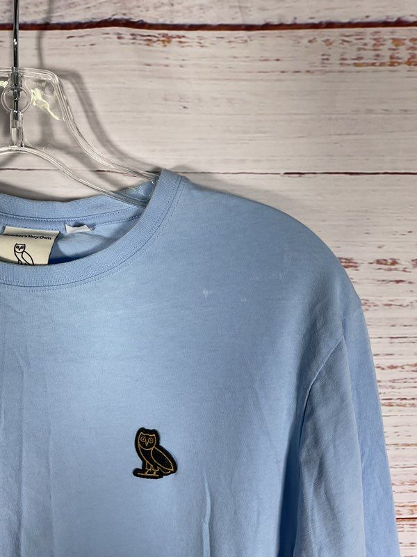 OVO Octobers Very Own Long Sleeve Men’s Crewneck Shirt Blue Size M