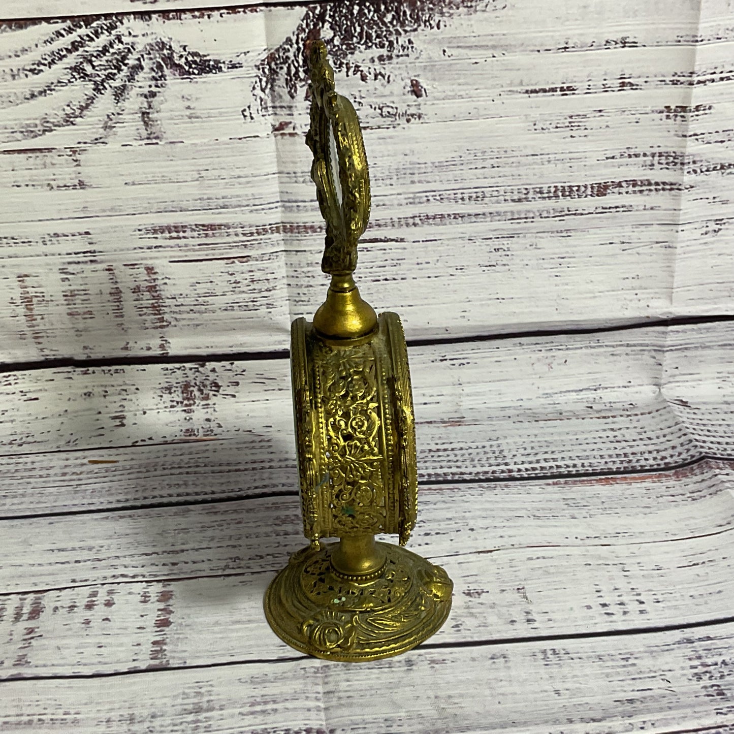 VTG./ANTIQUE MATSON?? Ormolu Filigree Perfume Bottle- 8"