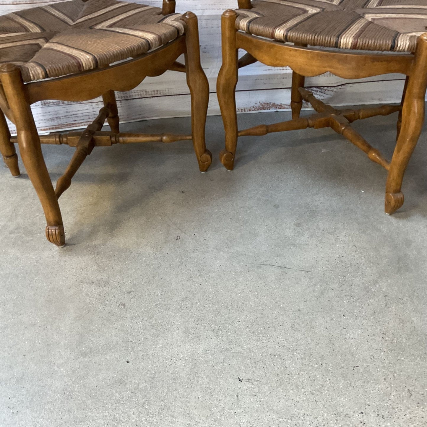 VTG./ANTIQUE KAILER??? French Straw Seat Directoire Style Ladderback Chairs