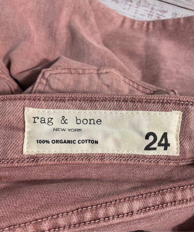 NWT Rag & Bone Nina High Rise Cigarette Jeans Light Plum Size 24 Women's