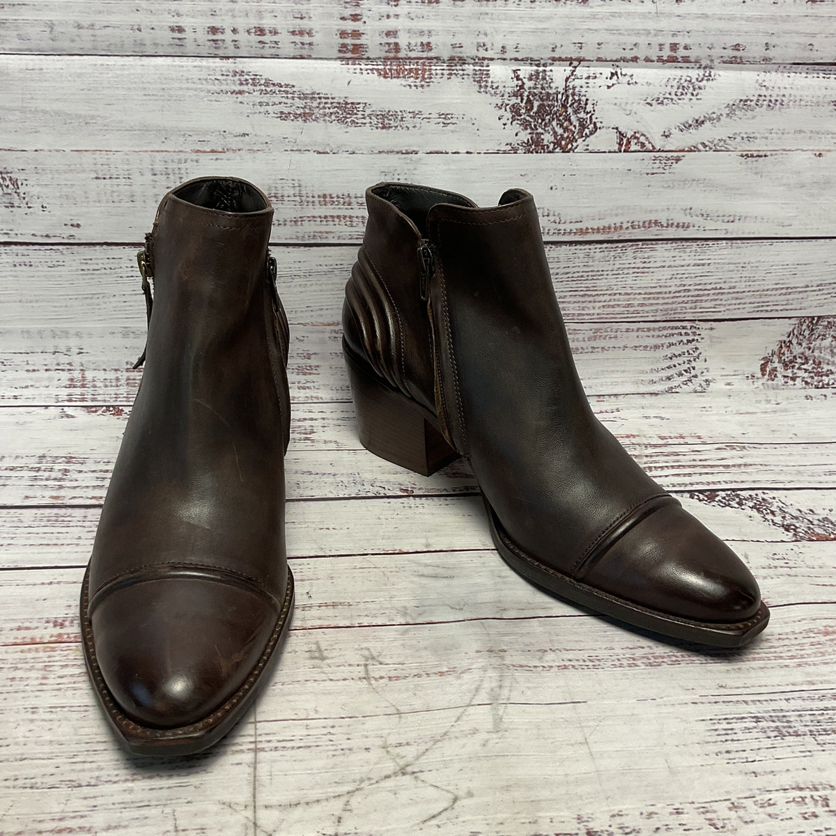 Paul Green Diandra Brown Leather Ankle Boot Women Size 9US 7UK