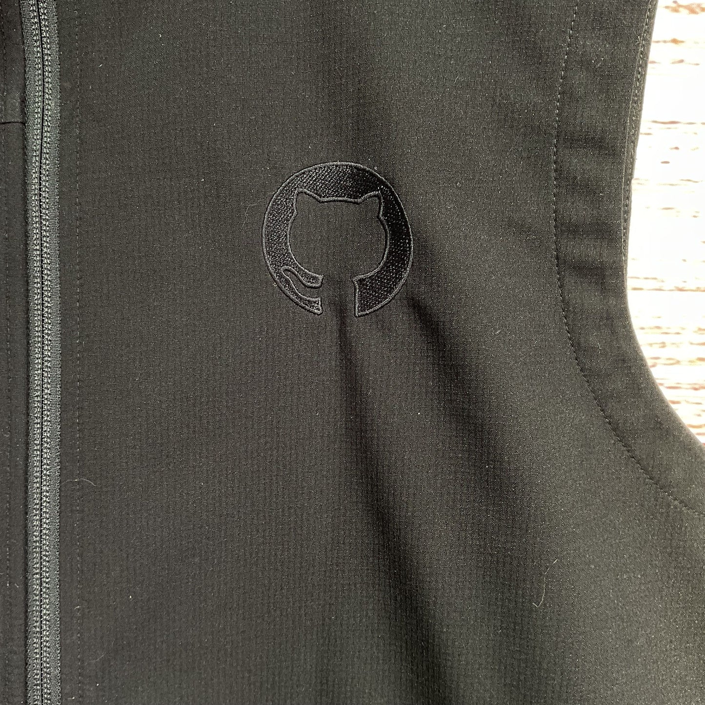 The North Face Black Castle Rock Github Logo Embroidered Polyester Vest - Size M