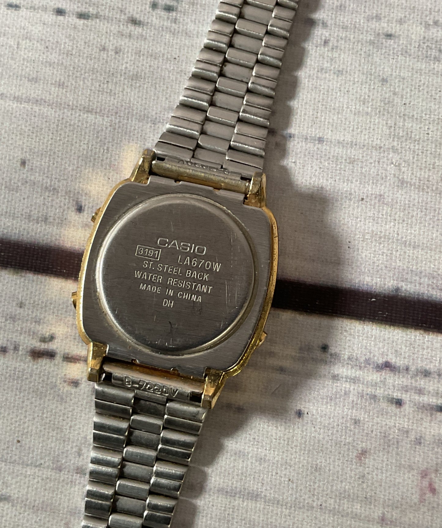 CASIO 3191 LA670W Stainless Steel Vintage Watch