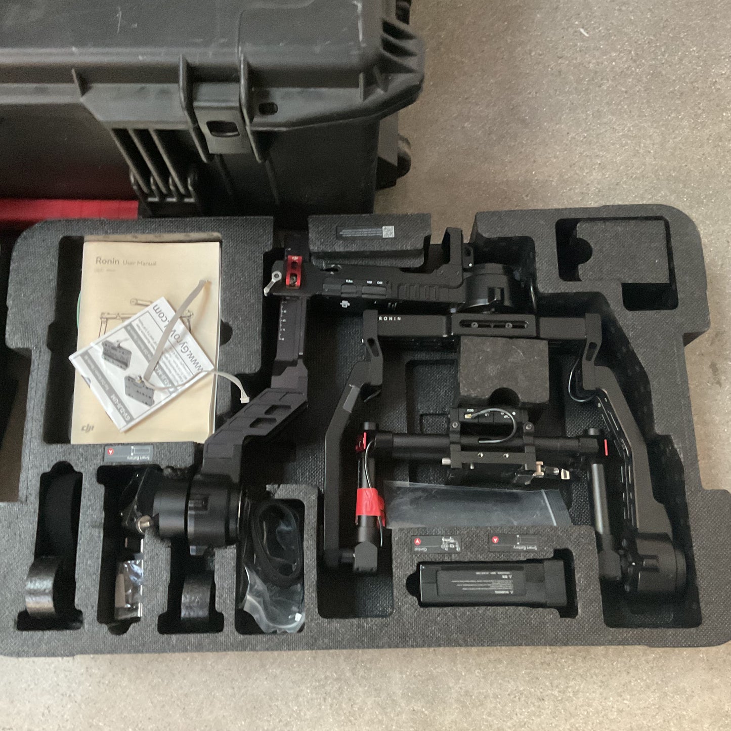 DJI Ronin Ronin-M 3 Axis Handheld Gimbal Stabilizer Kit Hard Case Parts Repair