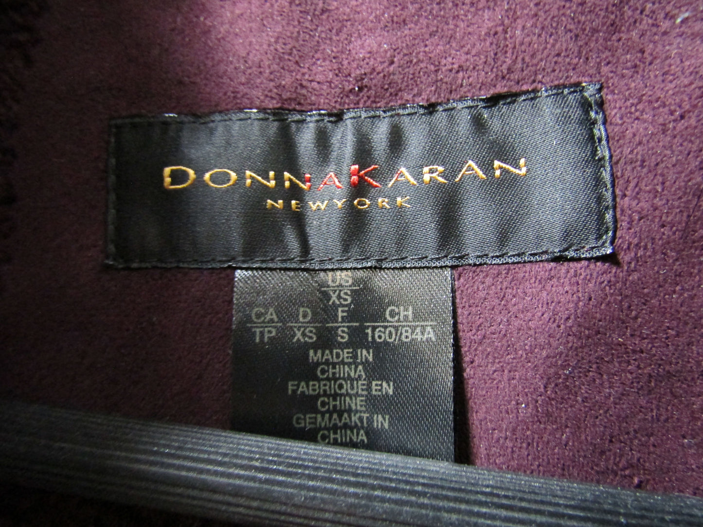 Donna Karan Women's Purple Faux Fur Coat Size XS