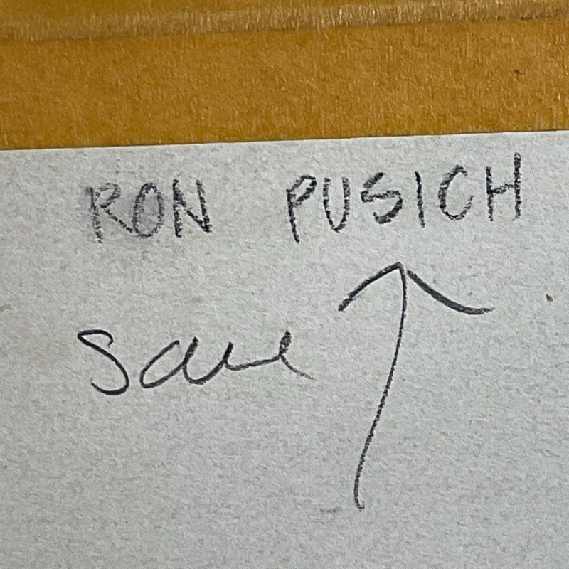 VTG. RON PUSICH Mixed Media Abstract Painting