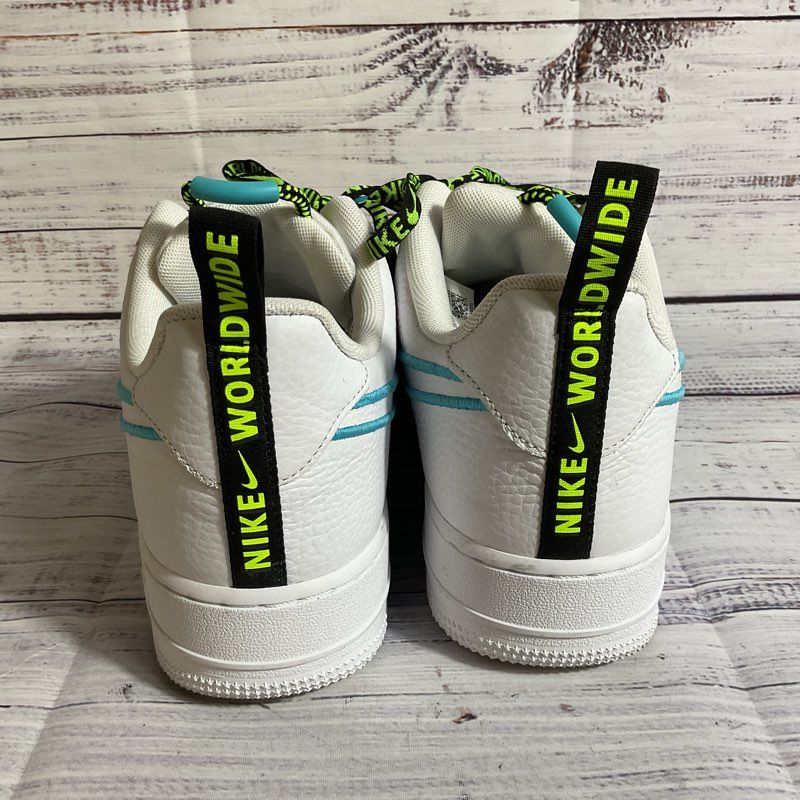 NIKE Air Force 1 Worldwide CK7213-100 Men's White/Green Sneakers Shoes- SZ 10.5