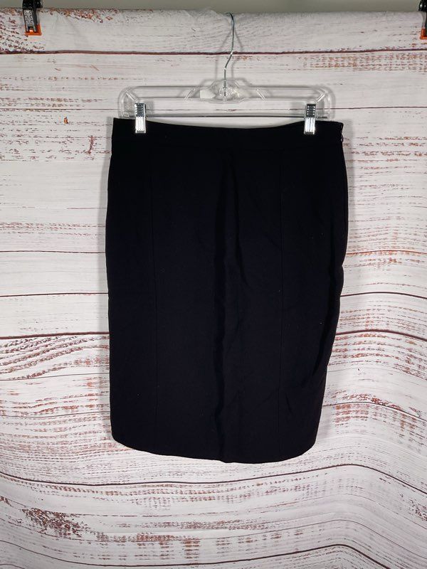 Moschino Cheap & Chic Women's Side Zip Pencil Skirt Black Wool Size 10 US