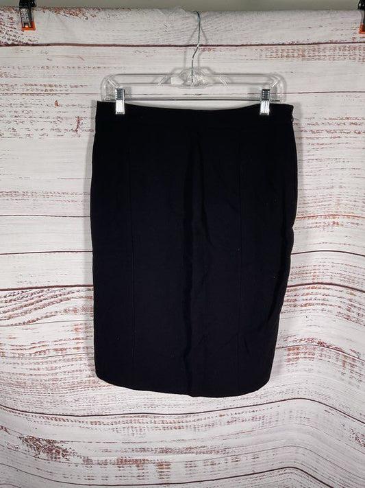 Moschino Cheap & Chic Women's Side Zip Pencil Skirt Black Wool Size 10 US
