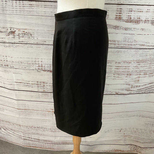 Giorgio Armani Black Silk Blend Skirt - Size 12 Discolored Sun Bleached Sides