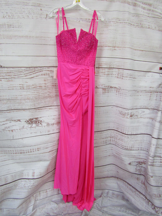 Colors Dress Women's Hot Pink Embellished Dress Size 6