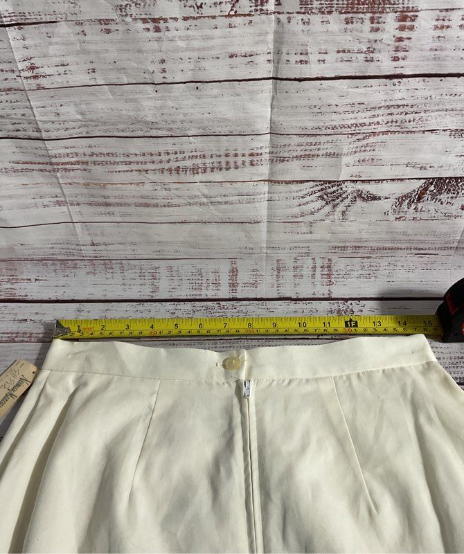 NWT Women's Neiman Marcus By Randolph Duke Off White Skirt Size 12 Vintage