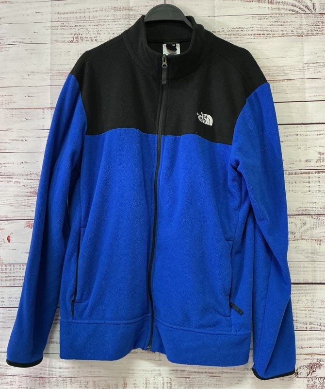 Men's The North Face Blue with Black Fleece Zip Up Jacket Size L