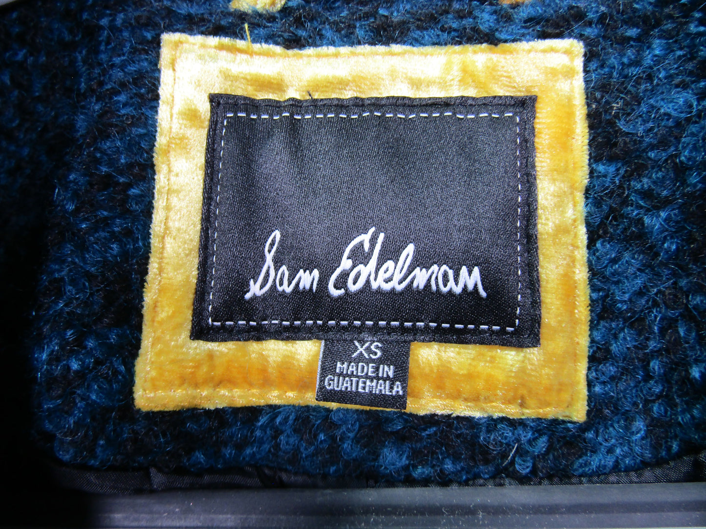 Sam Edelman Women's Teal Blue Wool Blend Coat Size XS