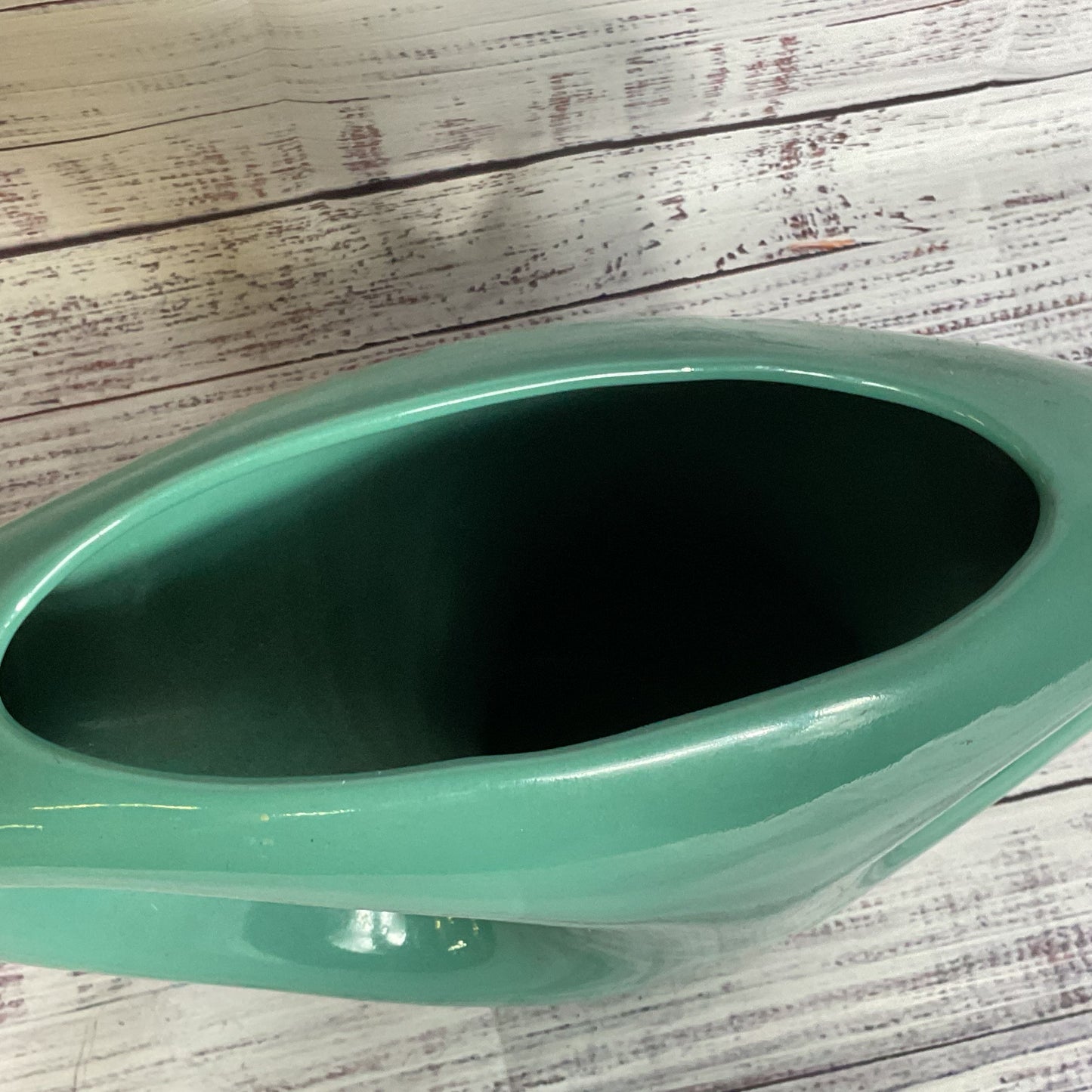 VTG. HAEGER Floral Green Abstract Decorative Vase- 9"
