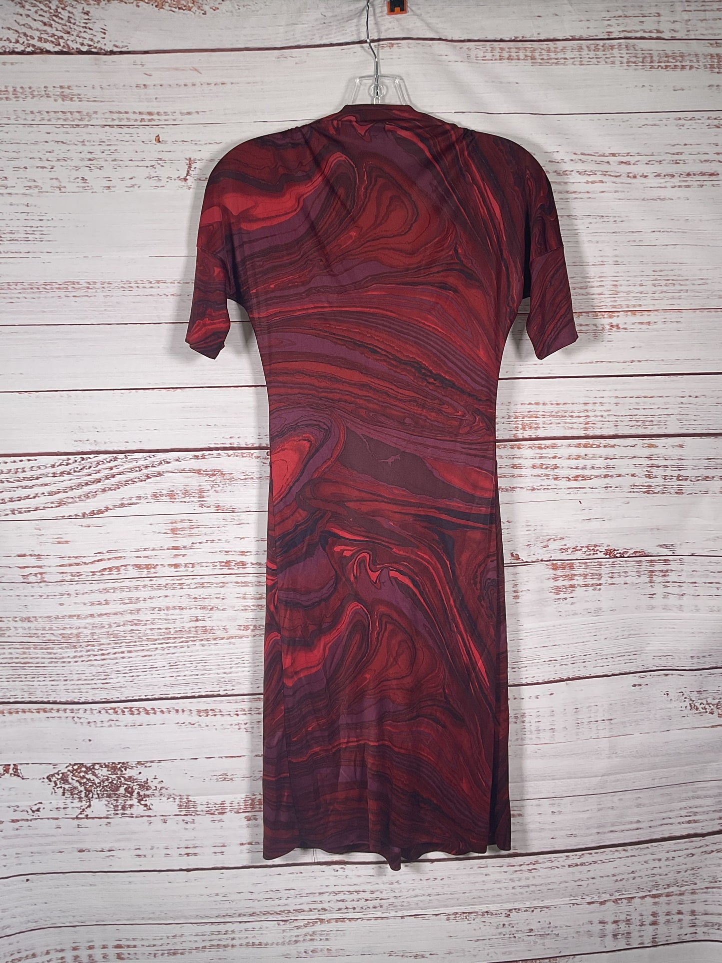 Etro Milano Red Swirl Short Sleeve Dress - Size 40