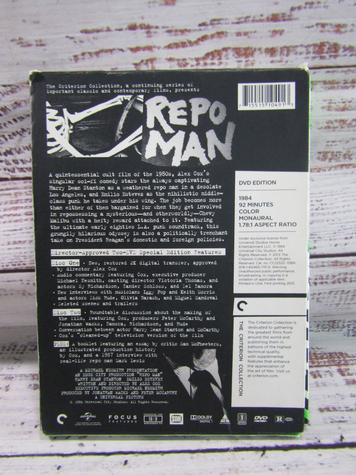 Repo Man Criterion Collection (2013, 2 Disc Set)