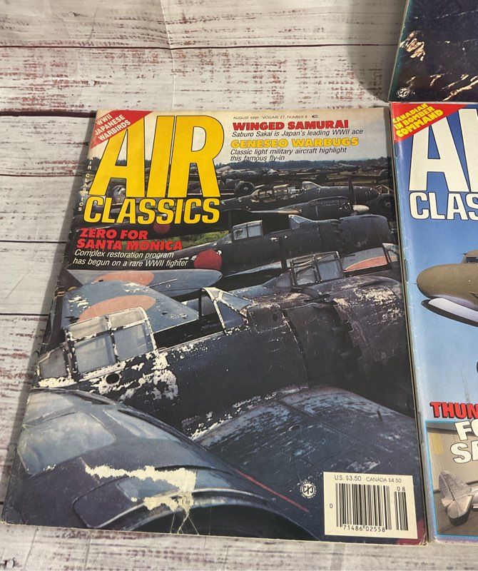 Lot Of 4 Vintage Air Classics Airplane Magazines 1970's - 1990's
