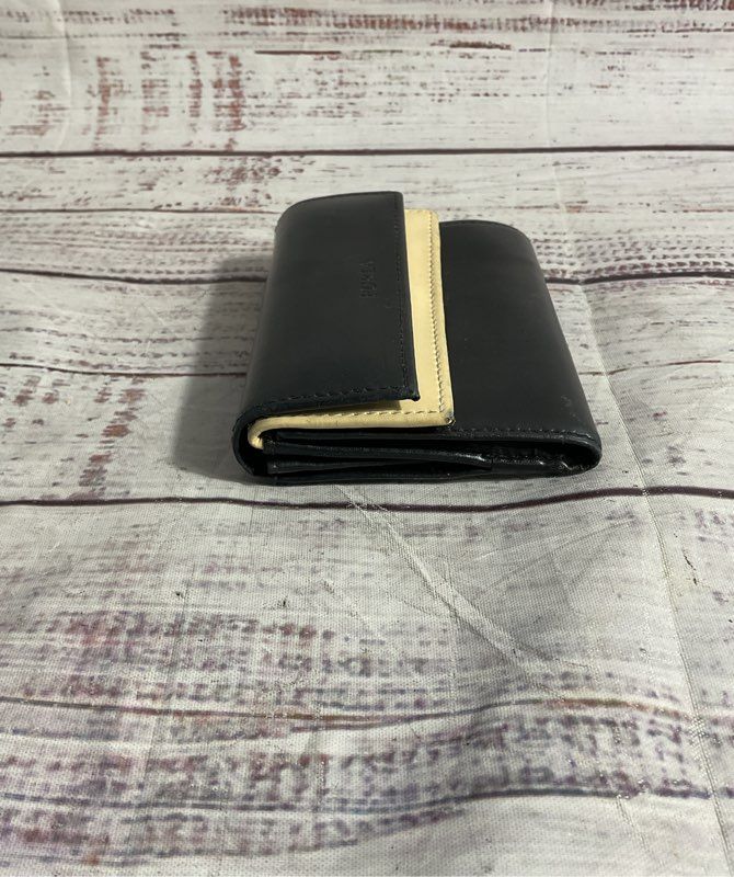 Furla Leather Double Snap Two Tone Wallet