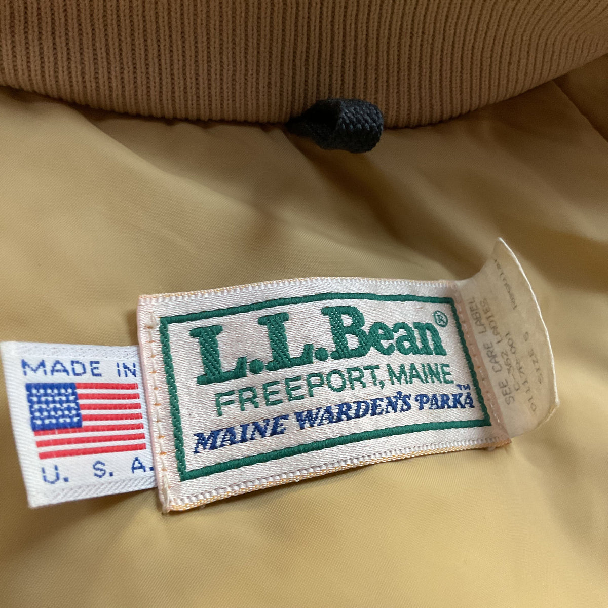 L.L. BEAN Women's Green Hooded Drawstring Waist Parka Coat- SZ S