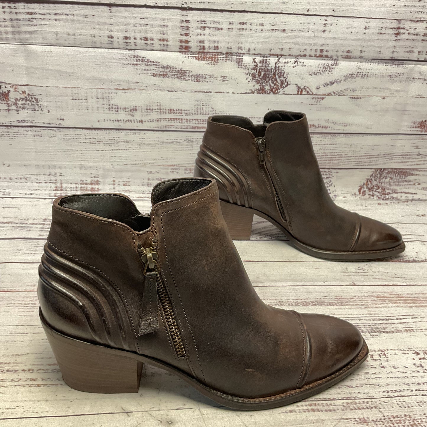Paul Green Diandra Brown Leather Ankle Boot Women Size 9US 7UK
