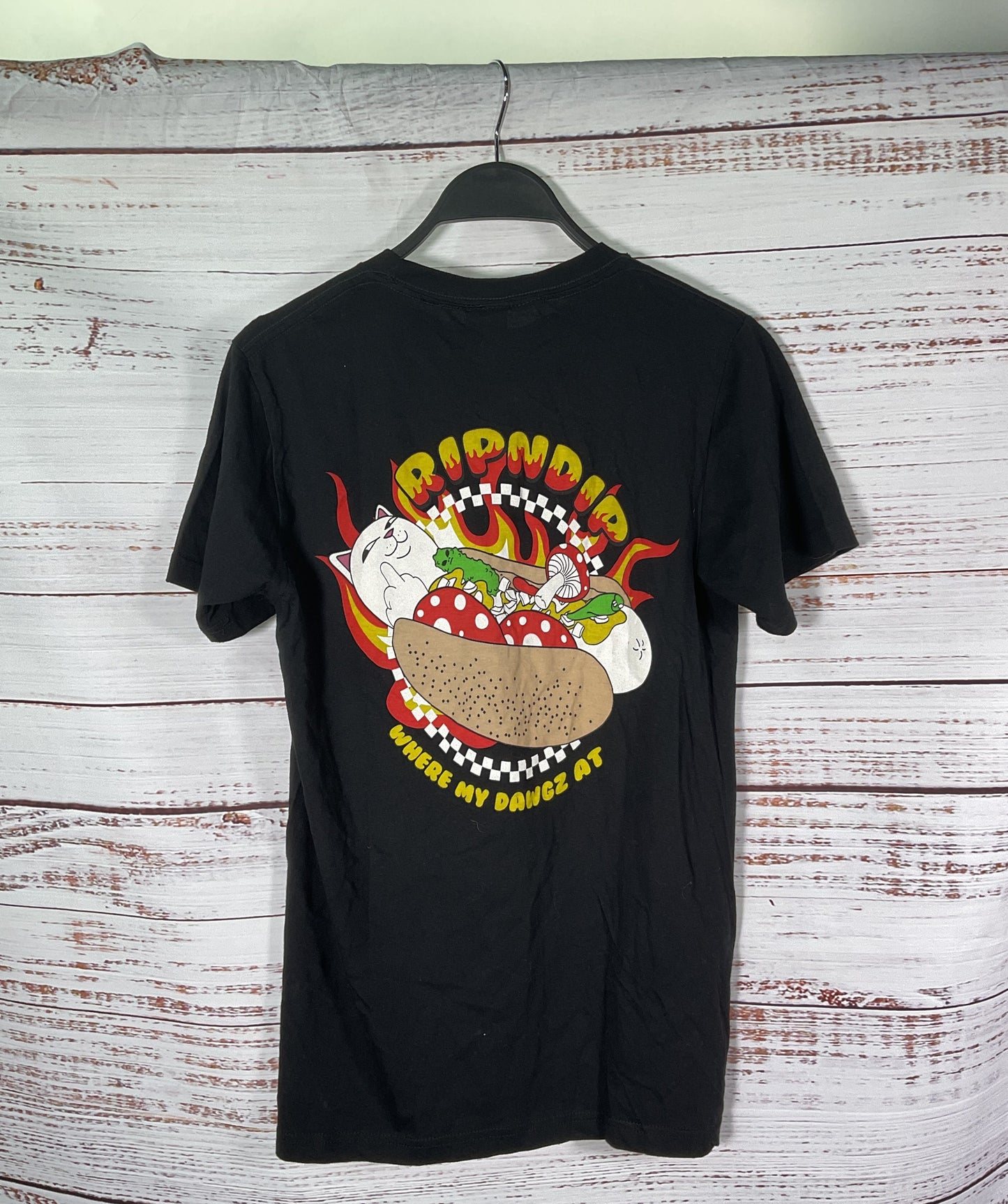 NWT Rip N Dip Black Where my dawgz at Cat T-Shirt Men's - Size Small