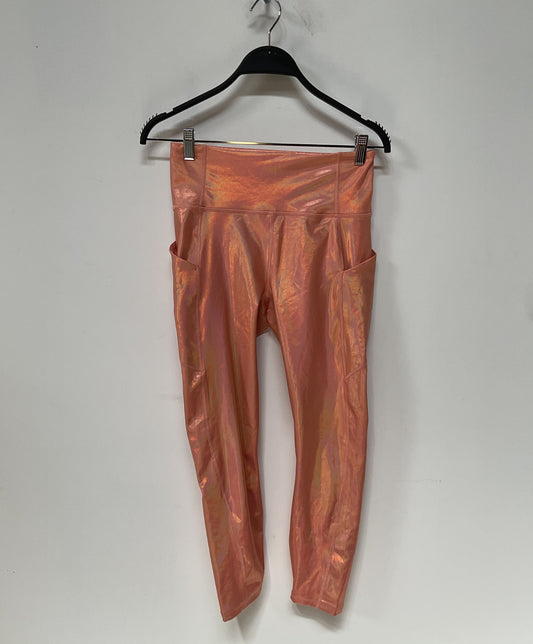 NWT Women' Fabletics Iridescent Peach Leggings Size M