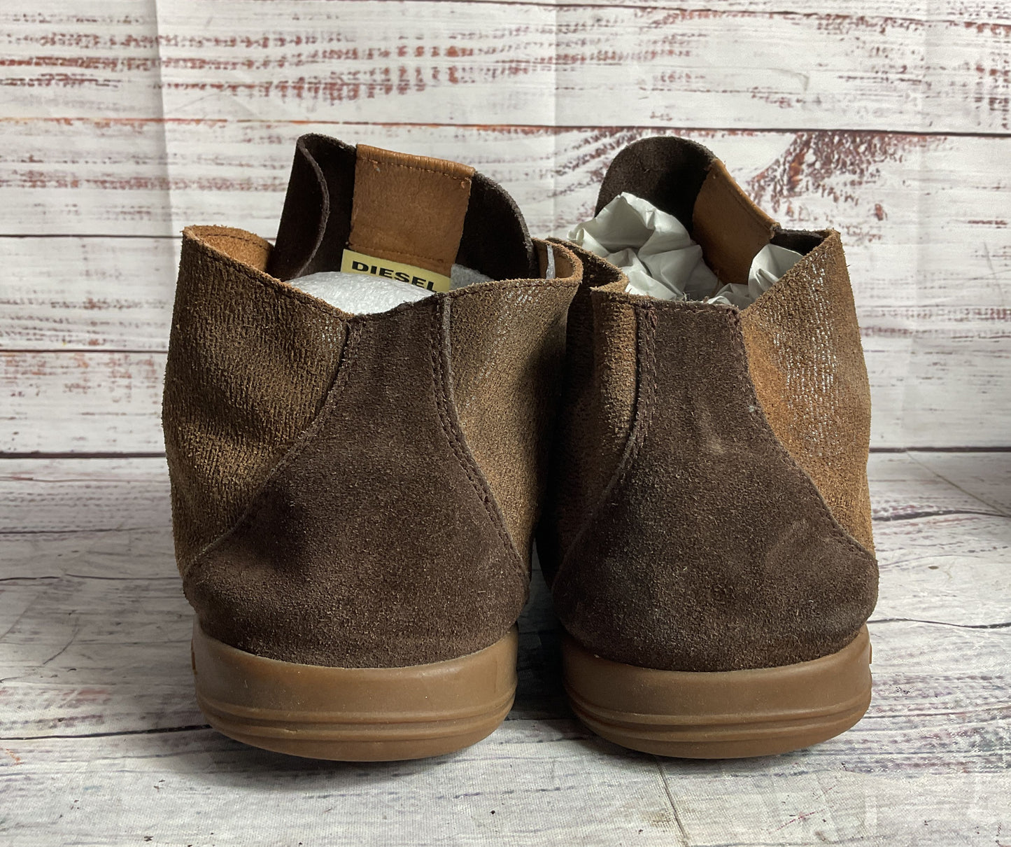 Diesel Suede Leather Midtown Chukka Boots Brown 10